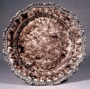 Staffordshire plate, c.1755